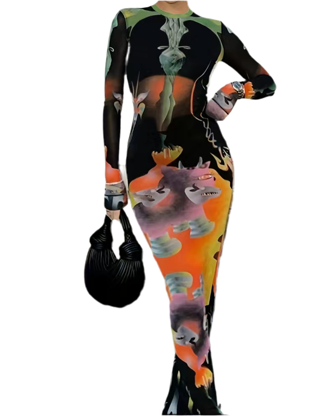 Multi-colored Maxi Dress