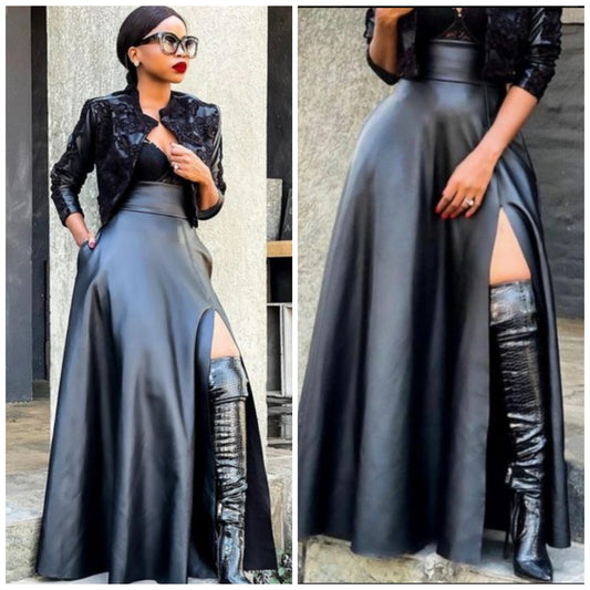 Faux leather Maxi skirt