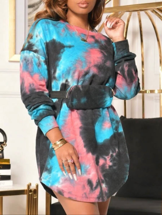 Tie Dyed Shirt Dress
